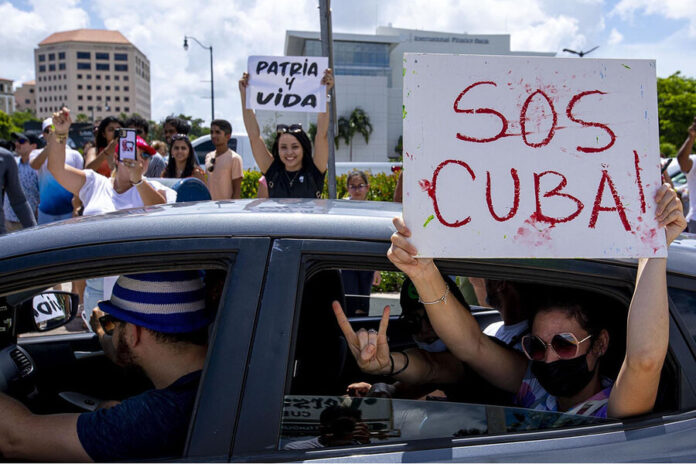 0730 Cuba_Protest_Miami Fourth Anniversary of the July 11 Protests